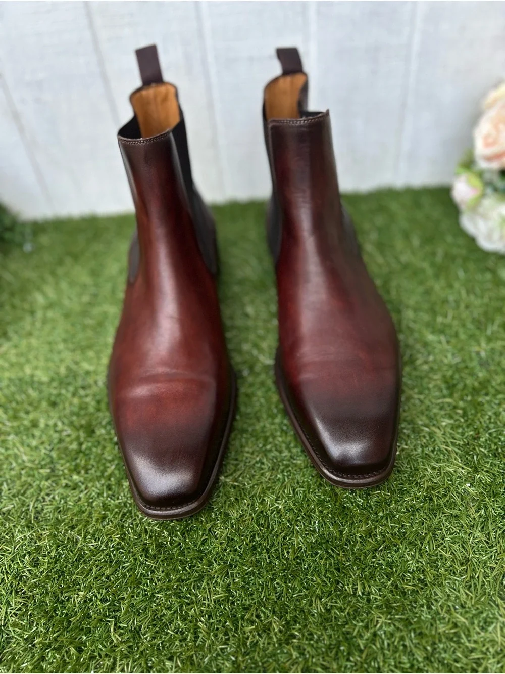 MAGNANNI LOGAN SLIP Men's Midbrown Boots size 10  Color: Midbrown